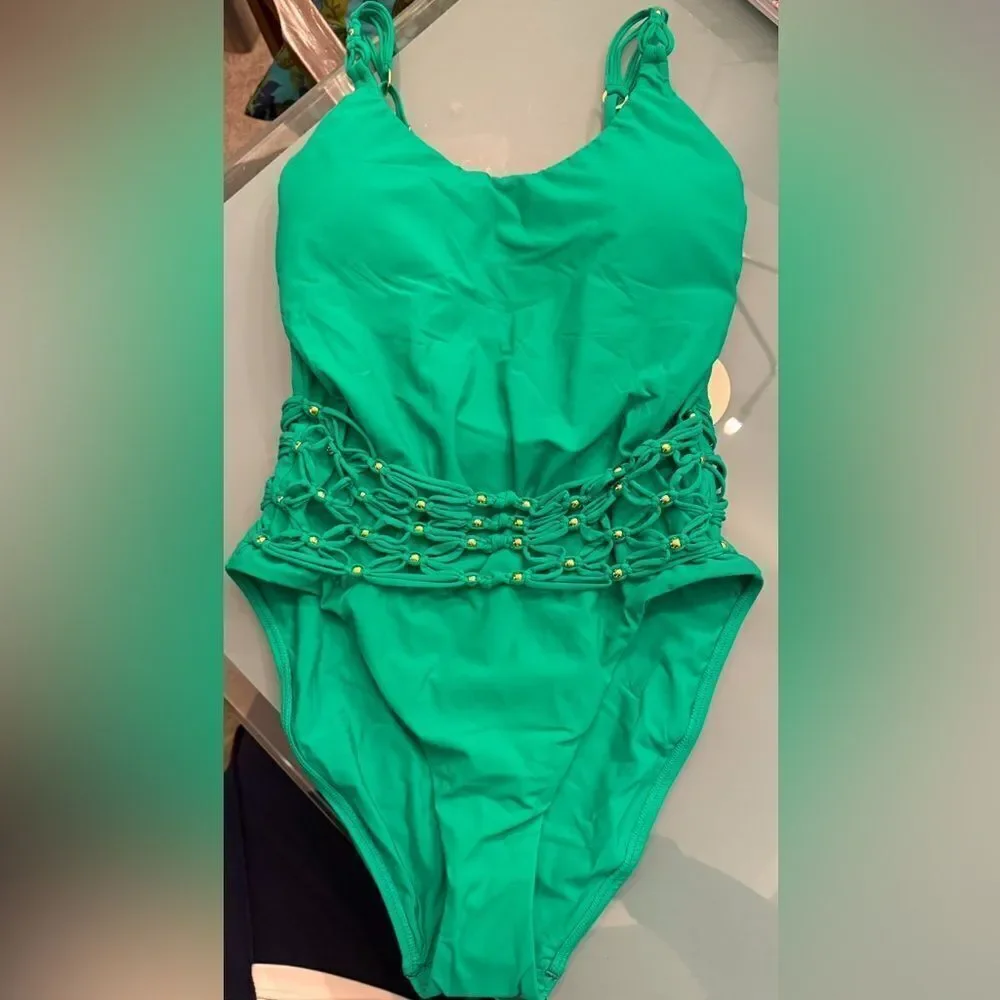 PQ Swim Beaded Brynn One Piece Seaweed